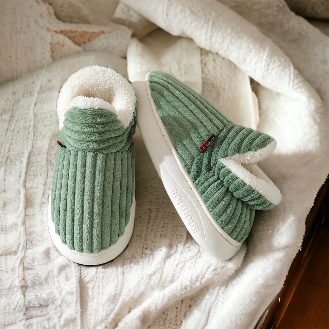 Cushioned Indoor House Slippers with Anti-Slip Sole – Breathable Cotton Lining for All-Day Comfort – Unisex Winter Footwear for Men & Women