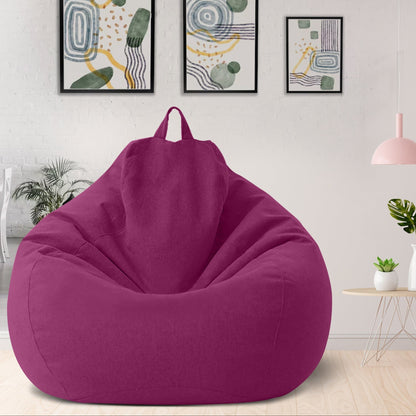 Washable Lounge Sack Shell for Custom Fill | Contoured Polyester Seat Cover for Living Room, Dorm & Bedroom | Choose 31x35 or 39x47 Inch