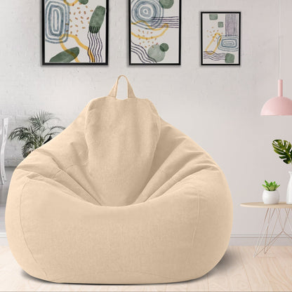Washable Lounge Sack Shell for Custom Fill | Contoured Polyester Seat Cover for Living Room, Dorm & Bedroom | Choose 31x35 or 39x47 Inch