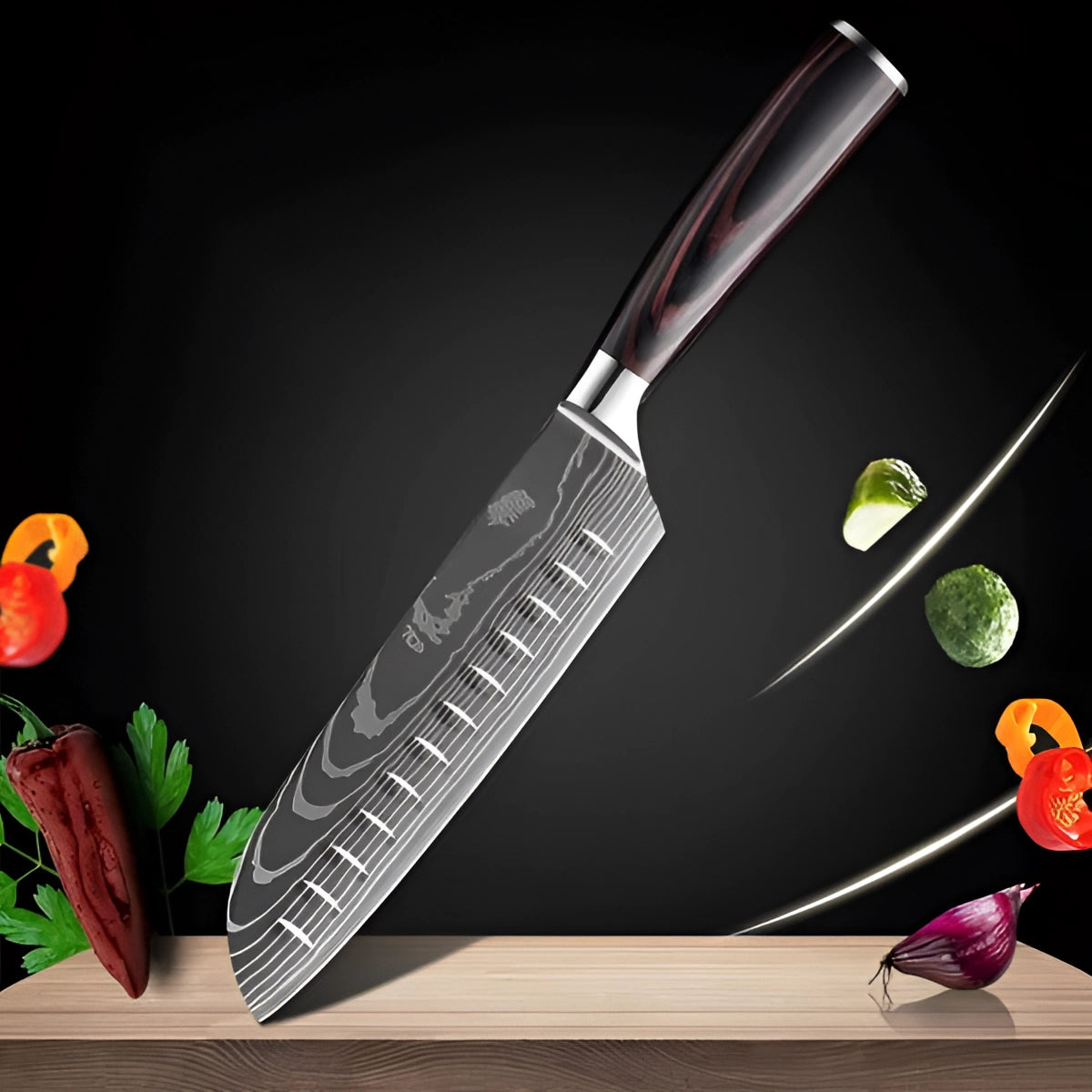 Imperial Collection | Chef Knife Set with Ergonomic Wood Handle | Damascus Steel for Precision Culinary Mastery