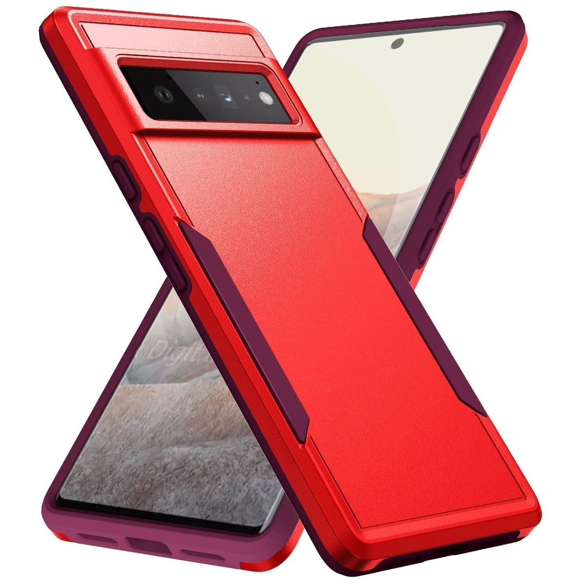 Rugged Protective Case for Google Pixel – Shock-Absorbing Armor Shell with Wireless Charging, Raised Edges, Anti-Fingerprint Finish