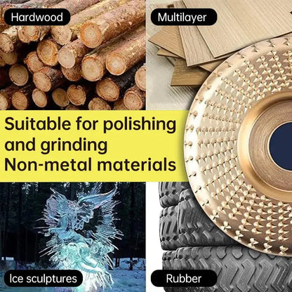 Tungsten Carbide Shaping Wheel Set for Angle Grinders – 3-Piece Wood Carving Sanding Disc Kit for Woodworking, Sculpting & Surface Finishing