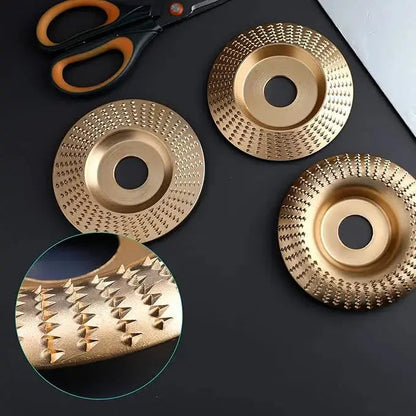 Tungsten Carbide Shaping Wheel Set for Angle Grinders – 3-Piece Wood Carving Sanding Disc Kit for Woodworking, Sculpting & Surface Finishing