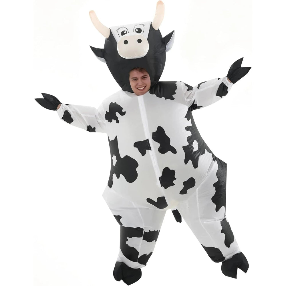 Inflatable Cow Costume for Adults with Eye-Catching Design | Fun Outfit for Halloween and Parties
