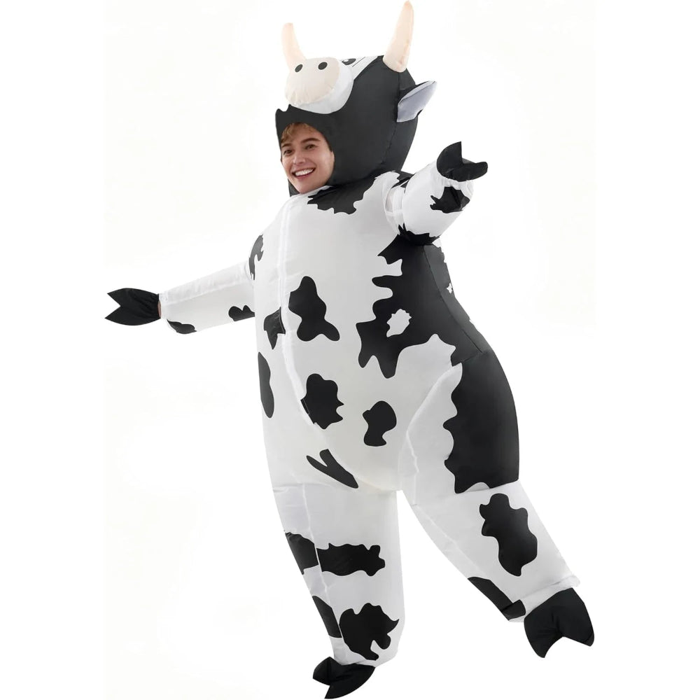 Inflatable Cow Costume for Adults with Eye-Catching Design | Fun Outfit for Halloween and Parties