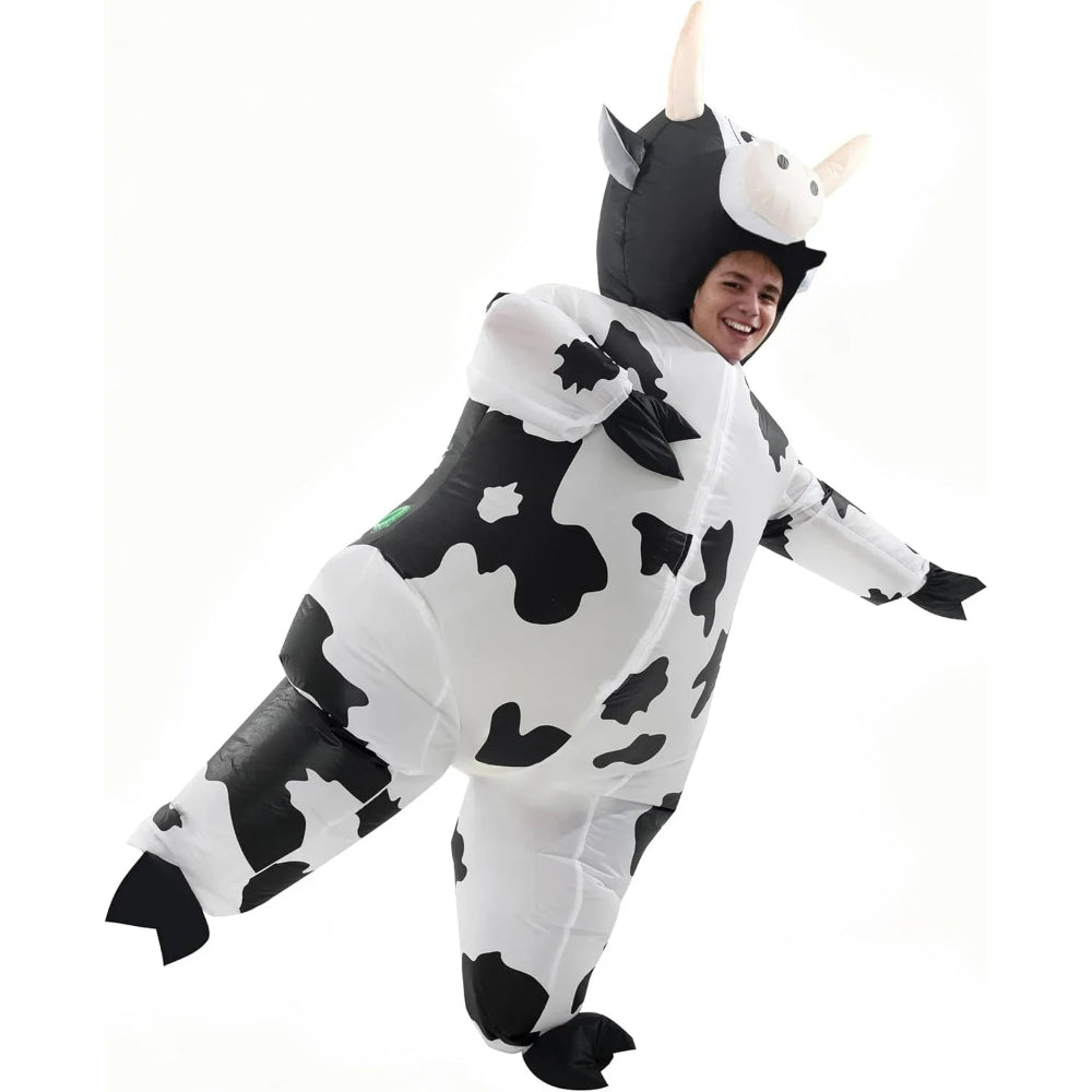Inflatable Cow Costume for Adults with Eye-Catching Design | Fun Outfit for Halloween and Parties