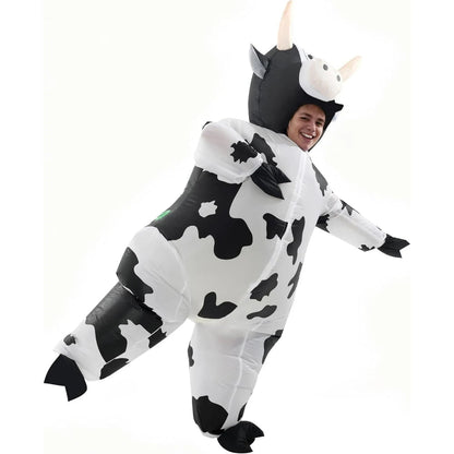 Inflatable Cow Costume for Adults with Eye-Catching Design | Fun Outfit for Halloween and Parties