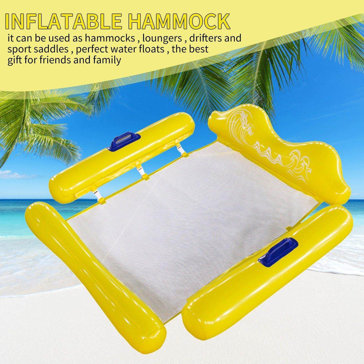 Ortekor Inflatable Pool Float Hammock with Double Lock Inflation | Comfortable and Portable Floaties for Relaxation