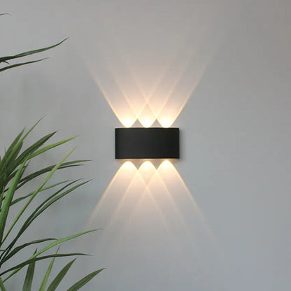 Indoor Outdoor Wall Sconce – Hardwired Weatherproof Light Fixture, Slim Vertical Profile for Entryway, Patio, Garden