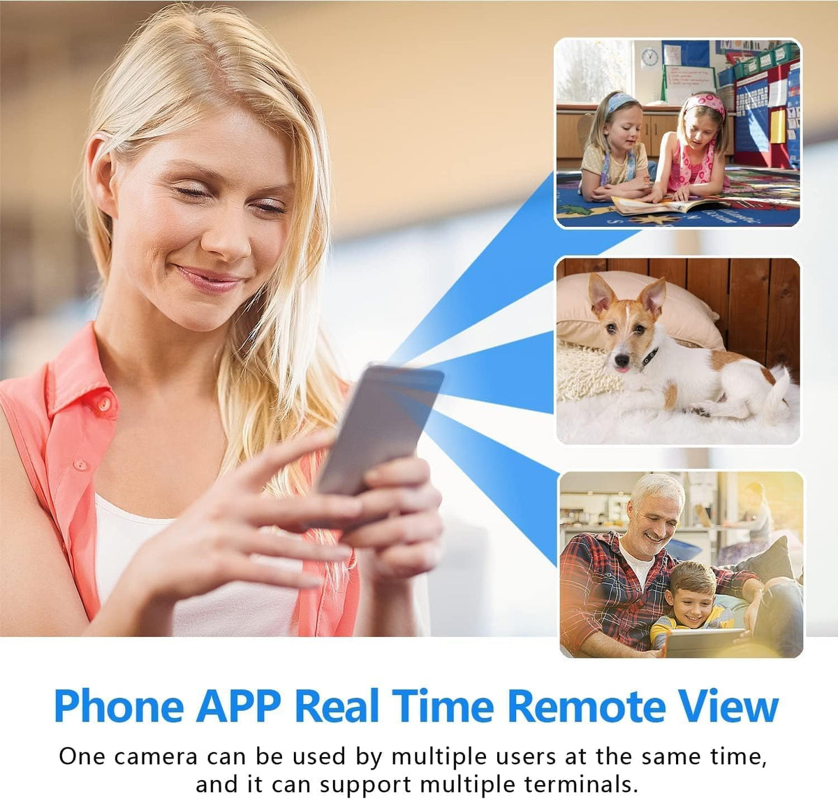 Indoor Security Camera with Night Vision & Motion Alerts | WiFi App-Enabled Wireless Home Monitor for Bedrooms, Nurseries & Living Spaces