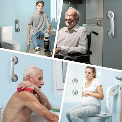 Innovative Bathroom Safety Grab Bar with Suction Cups for Enhanced Stability