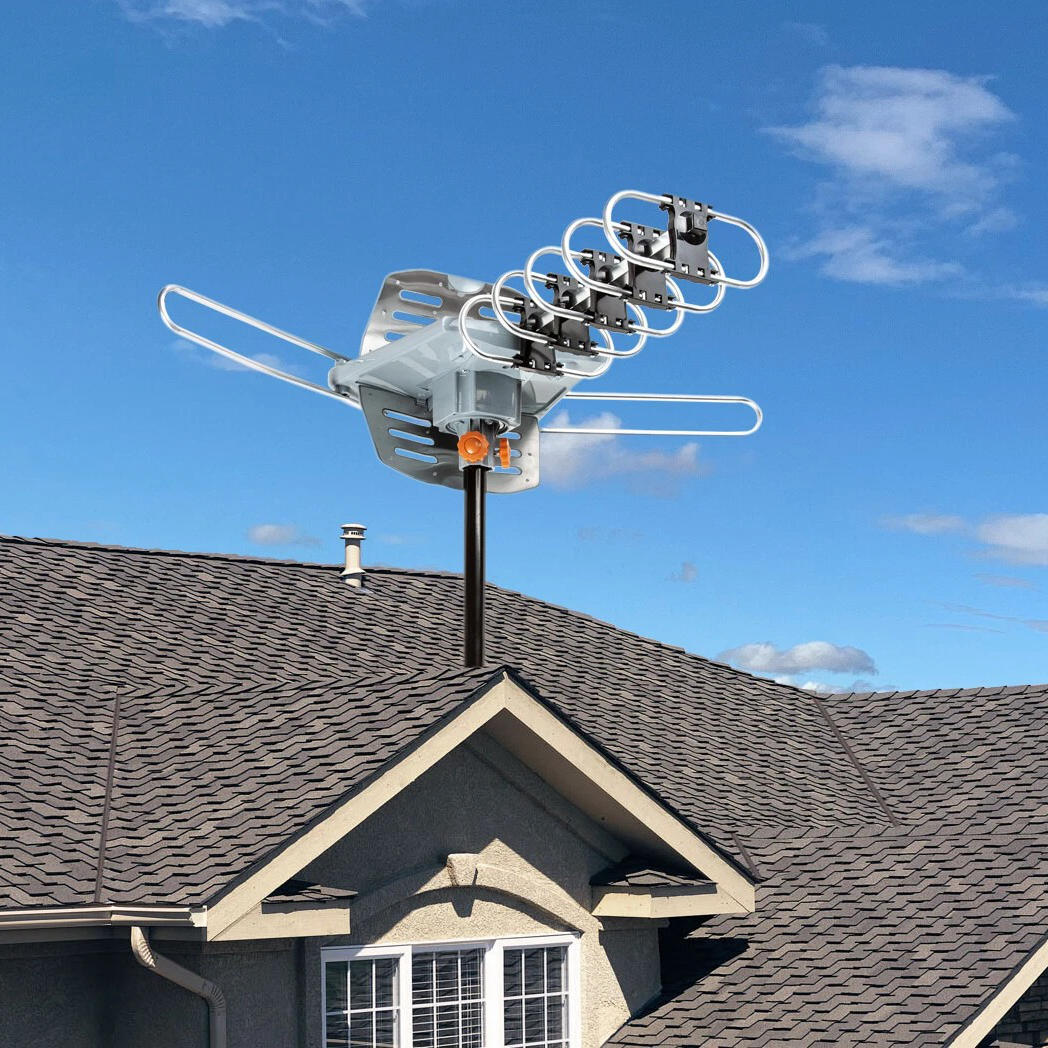 Innovative HD TV Antenna | 360-Degree Motorized Reception with Remote Control | Durable Design for Clear Broadcasts