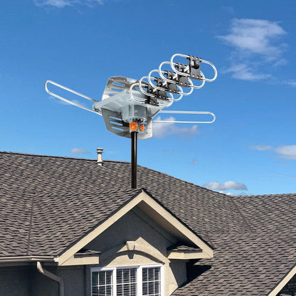 Innovative HD TV Antenna | 360-Degree Motorized Reception with Remote Control | Durable Design for Clear Broadcasts
