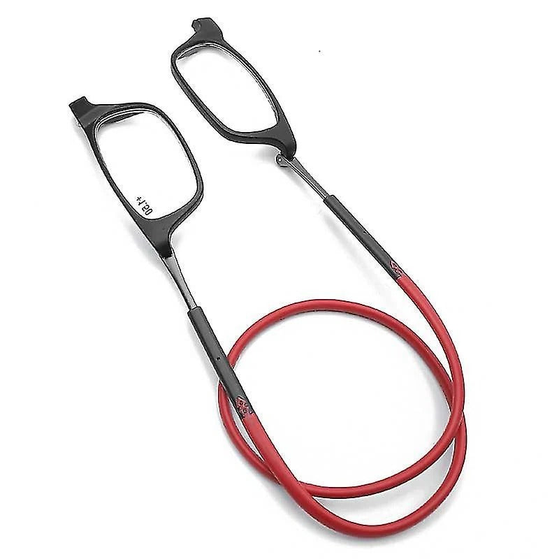 Snap-Together Reader Eyeglasses Adjustable Strength Lanyard Necklace Style | Readers for Men & Women | Hands-Free Spectacles