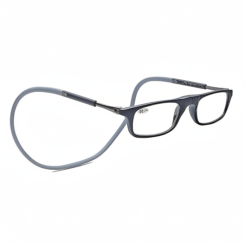 Snap-Together Reader Eyeglasses Adjustable Strength Lanyard Necklace Style | Readers for Men & Women | Hands-Free Spectacles