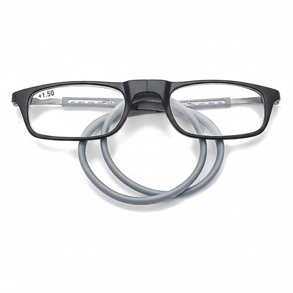 Adjustable Hanging Reading Glasses with Magnetic Necklace Holder for Hands-Free Vision | Men & Women Lightweight Readers | Presbyopia