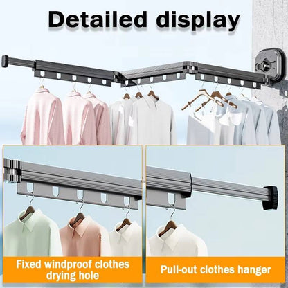 Innovative Wall-Mounted Laundry Drying Rack with 540° Folding Design | Space-Saving Solution for Efficient Drying
