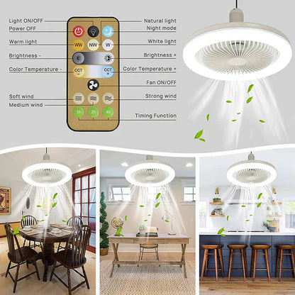Innovative | Low Profile Ceiling Fan with Light & Remote Control | Modern Design for Versatile Cooling