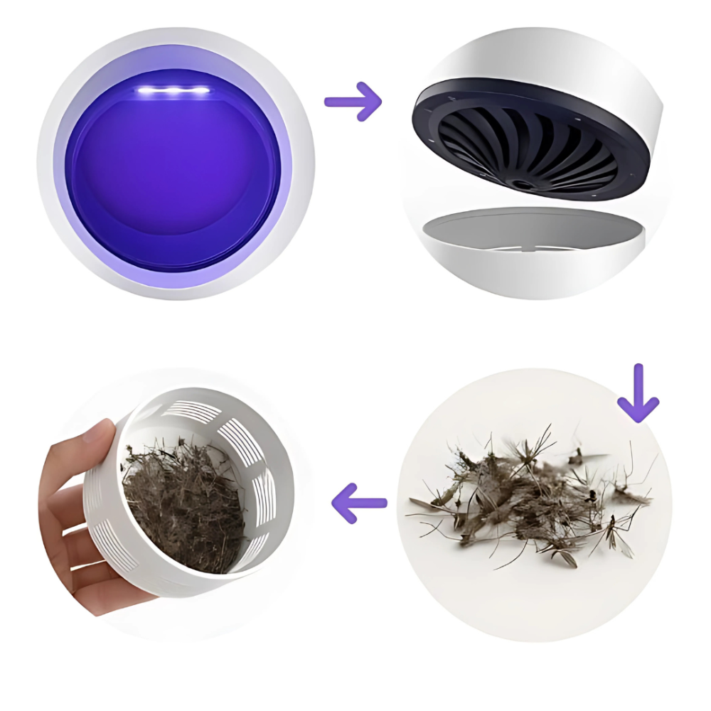 UV Bug Zapper Trap – Silent Electric Mosquito & Fly Killer for Indoor & Outdoor Use – Chemical-Free Pest Control Lamp for Bedroom
