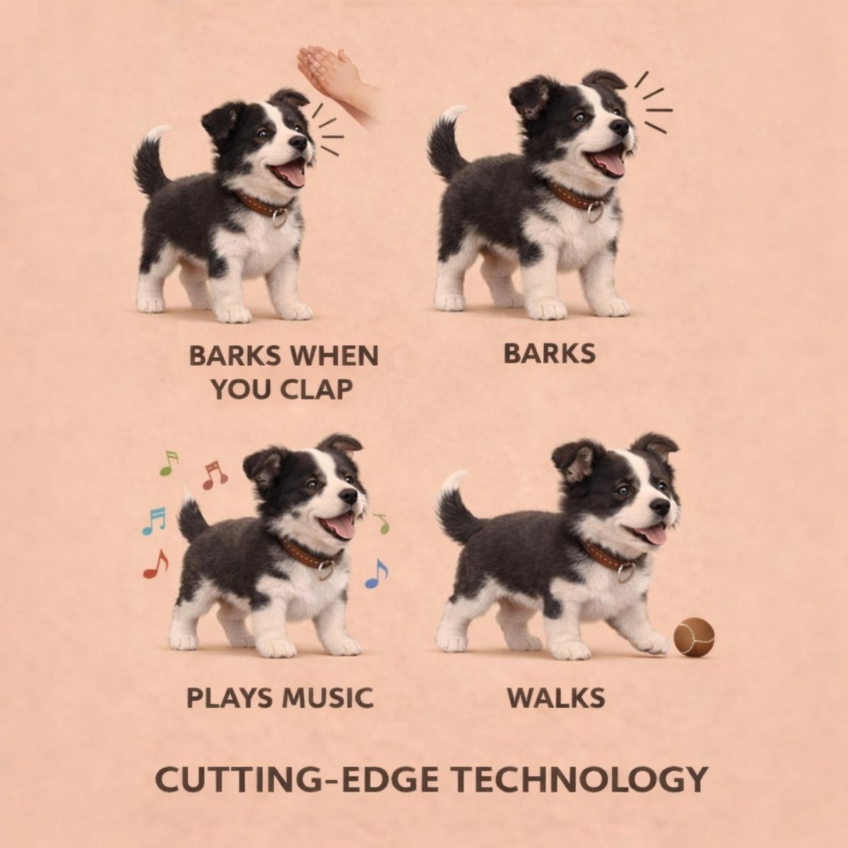 Robot Dog Toy, Interactive Robot Puppy Toy for Kids that Walks and Barks with Wagging Tail, Realistic Plush Robotic Dog