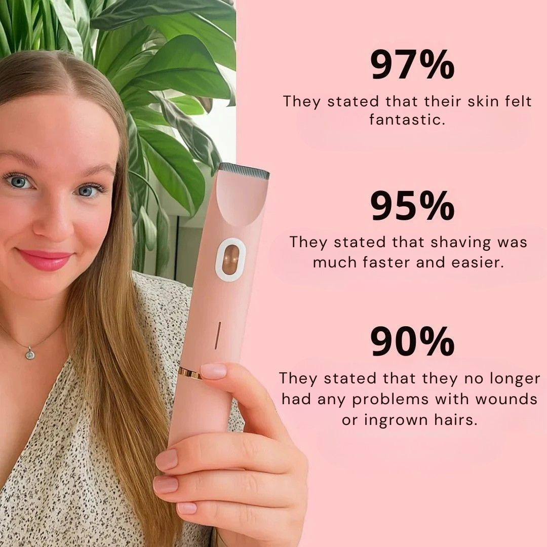 Cordless Electric Body Shaver for Women | Waterproof Trimmer for Sensitive Skin | Dual Heads Wet Dry Use | Travel-Ready USB Rechargeable