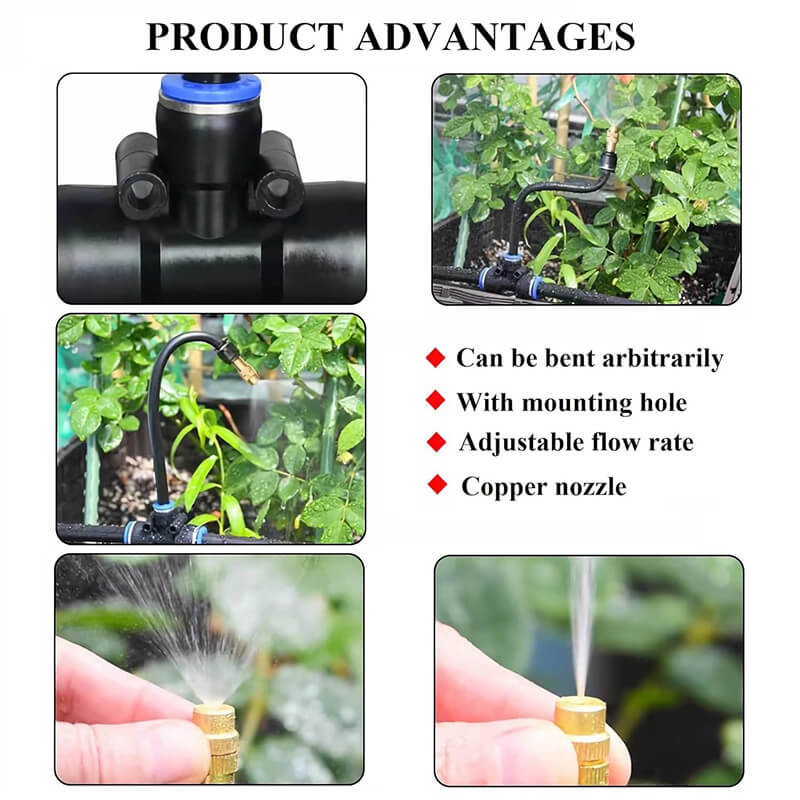 Irrigation Pro | Drip Irrigation System with Adjustable 360° Nozzles | Flexible Hose for Precise Watering in Gardens