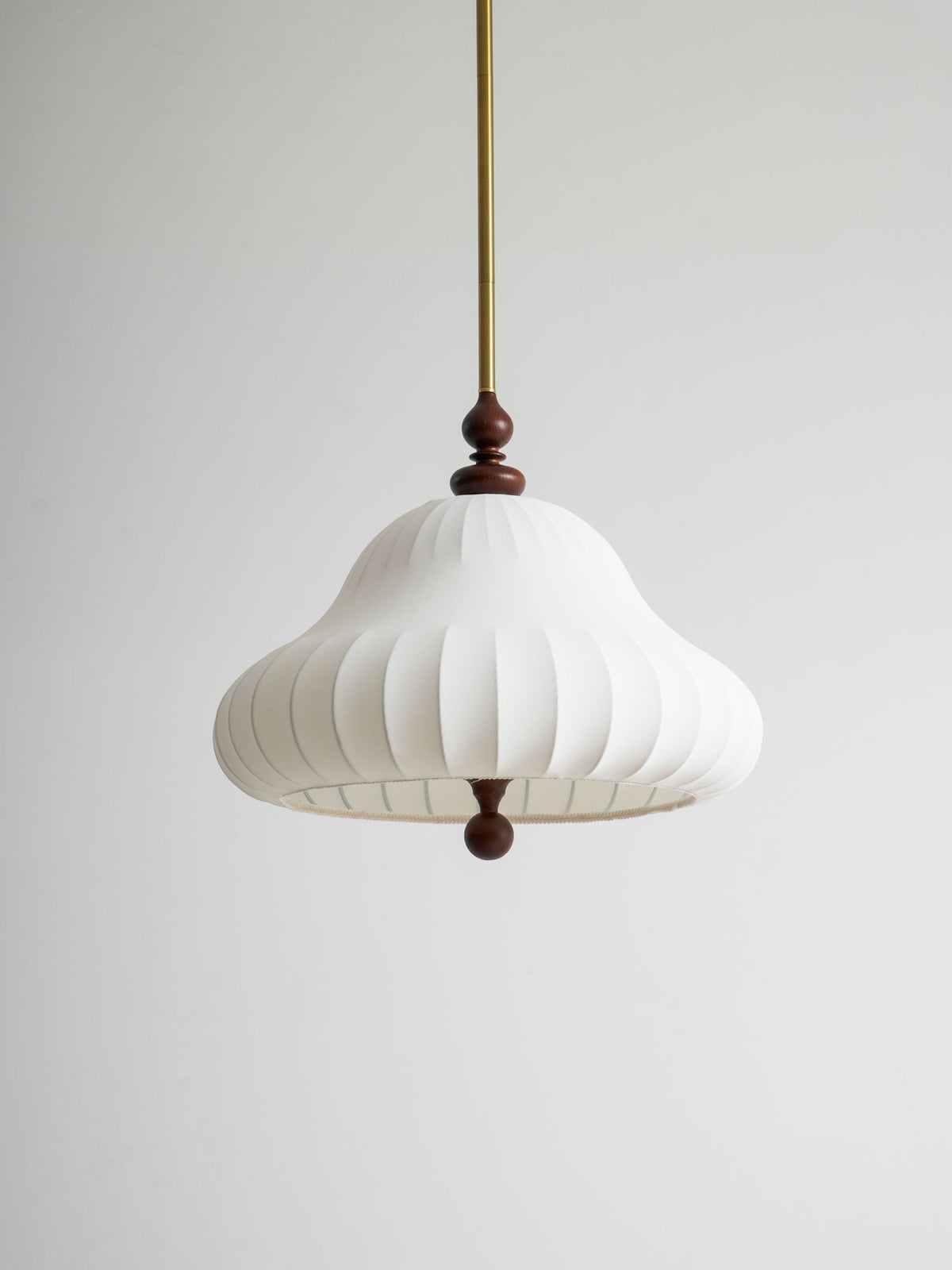 Adjustable Hanging Lamp with Layered Petal Shade Wood Metal Mixed Material 20 Inch Diameter for Dining Living Bedroom