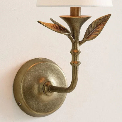 Sconce Light Fixture Hardwired 8×11 inch Brass Metal Frame Fabric Shade E12 Socket Hallway Bedroom Entryway Decorative Accent Illumination f