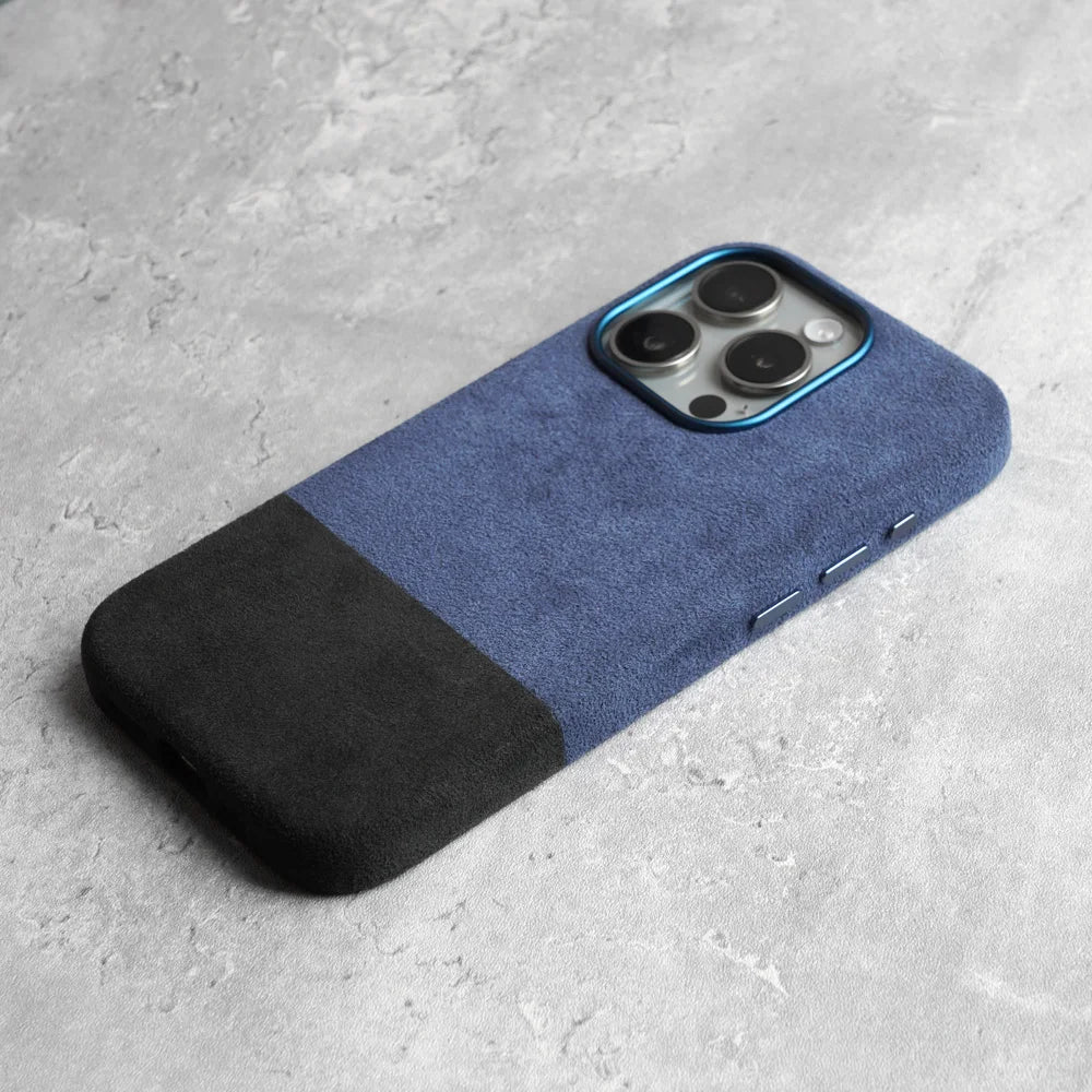 Premium Suede-Feel iPhone Case with Shock Absorption for 13-17 Series – Soft-Touch Protective Cover