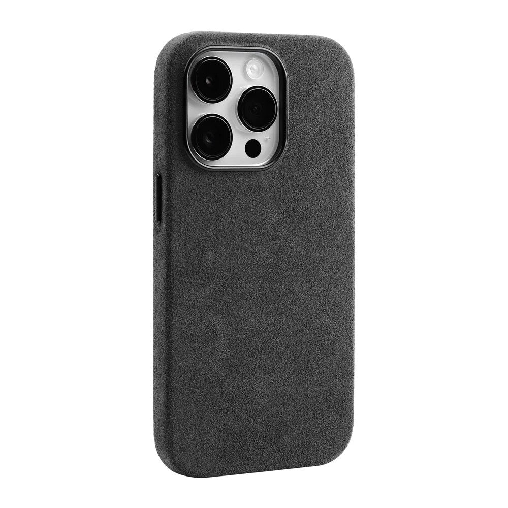 Premium Suede-Feel iPhone Case with Shock Absorption for 13-17 Series – Soft-Touch Protective Cover