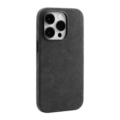 Premium Suede-Feel iPhone Case with Shock Absorption for 13-17 Series – Soft-Touch Protective Cover