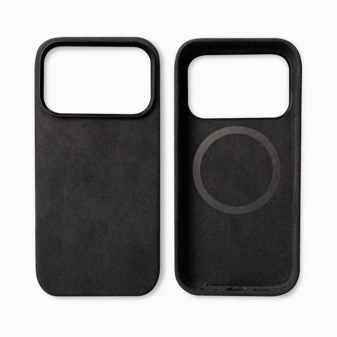 Premium Suede-Feel iPhone Case with Shock Absorption for 13-17 Series – Soft-Touch Protective Cover
