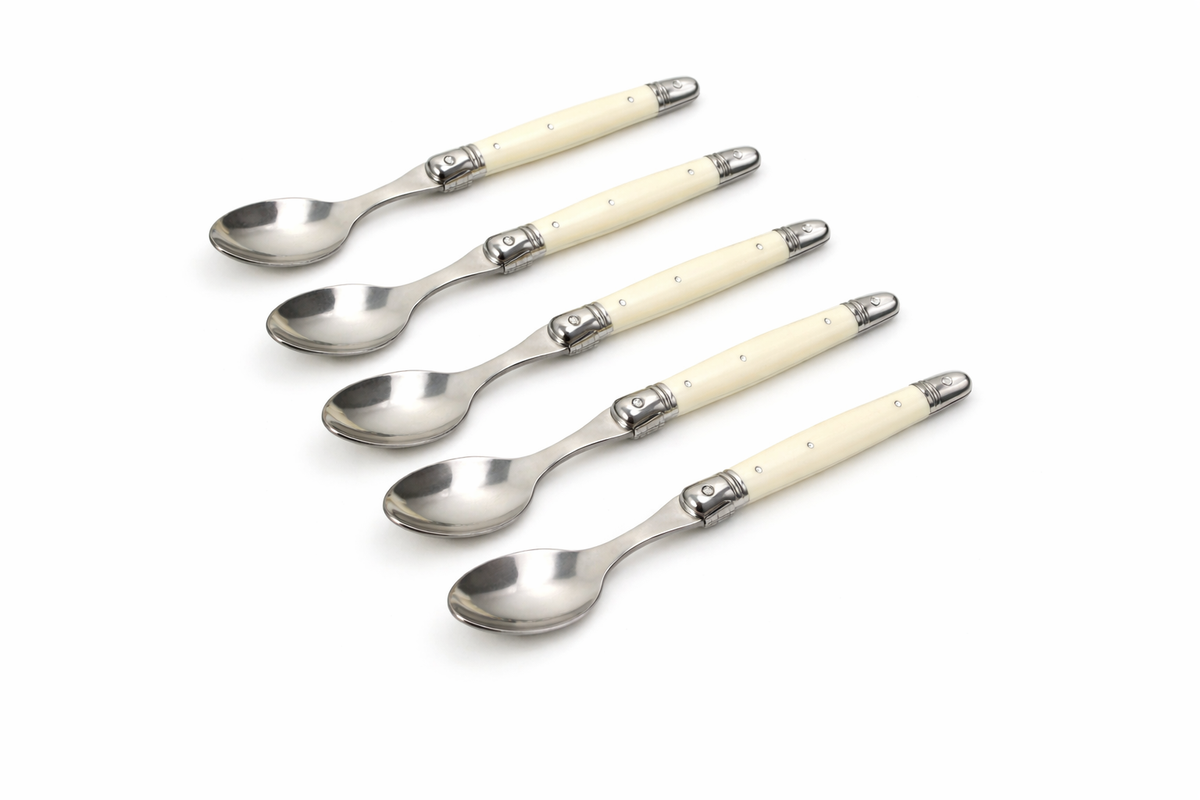 Ivory Laguiole Style Flatware Set – Elegant Stainless Steel Cutlery for Dining