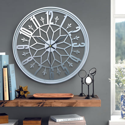 Ivy Vintage Wall Clock - Handcrafted Metal, Silent Movement Decor