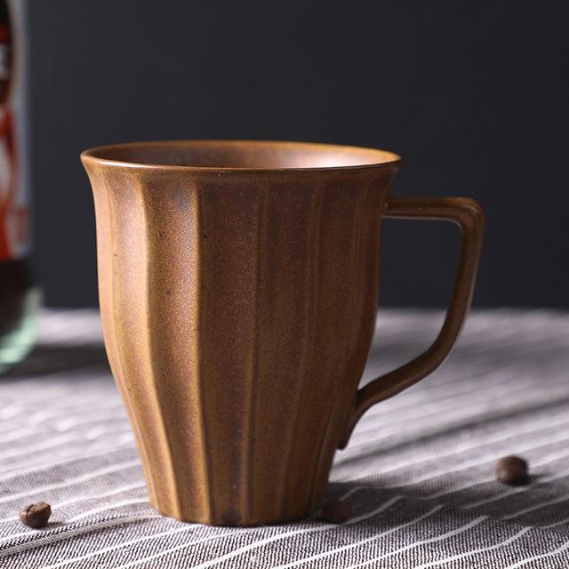 Japanese-Inspired Ceramic Cups and Mugs with Textured Grip – 6 oz Capacity
