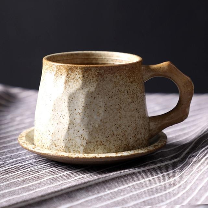 Japanese-Inspired Ceramic Cups and Mugs with Textured Grip – 6 oz Capacity