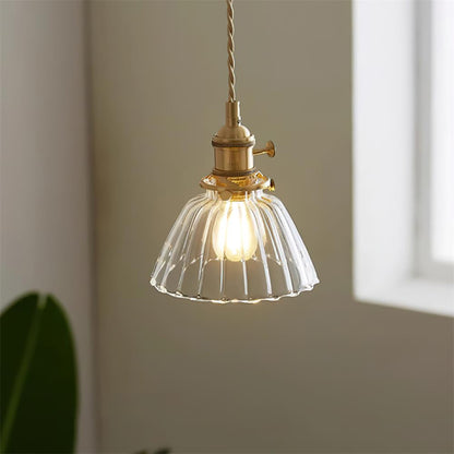 Clear Globe Hardwired Hanging Fixture Brass Metal Frame 6 Inch Adjustable Cord E26 Socket Kitchen Island Dining Room Vintage Industrial Ceil