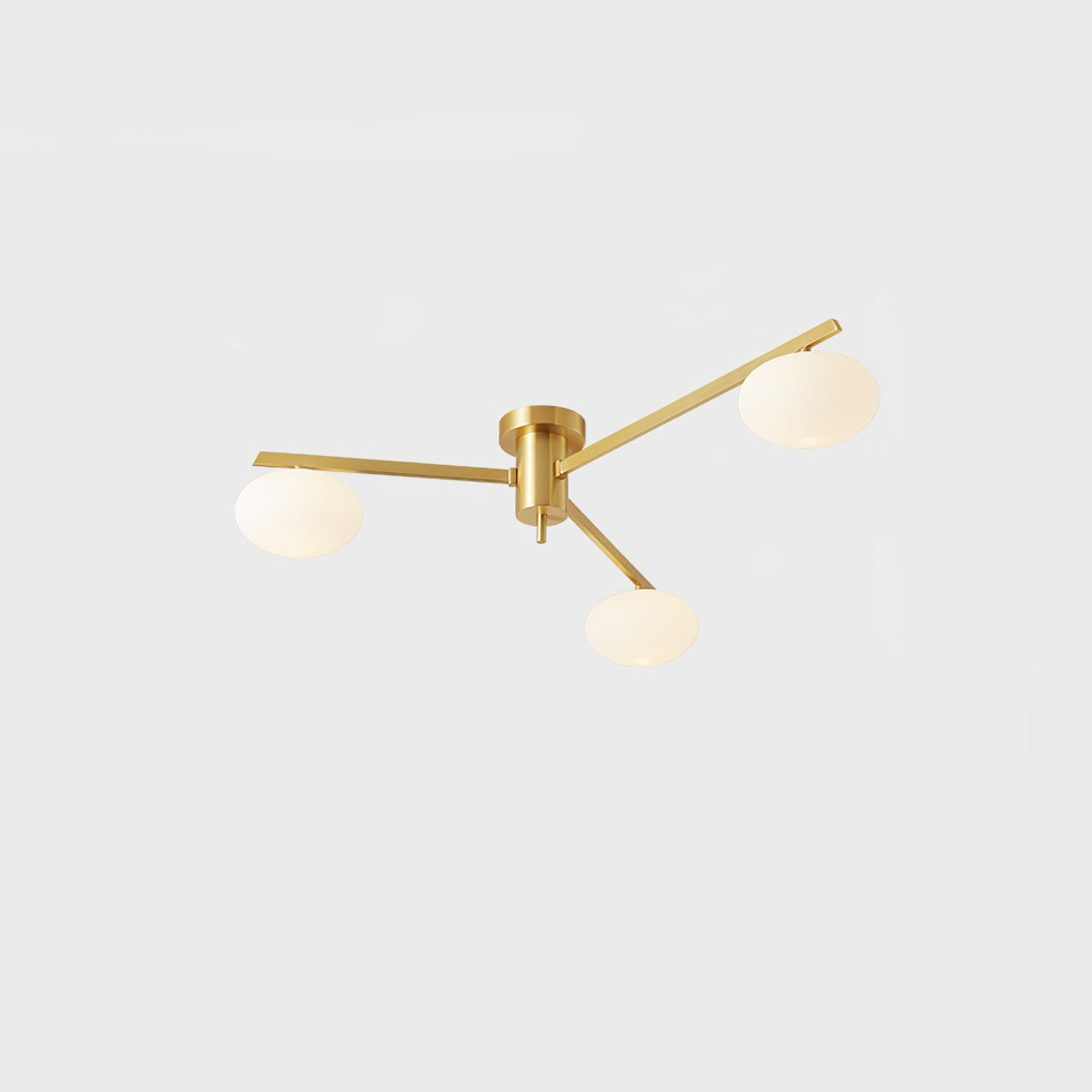 Adjustable Multi-Arm Semi-Flush Mount Light Fixture with Frosted Globes for Dining Room Kitchen Living Room | Black or Brass Frame G9 Socket