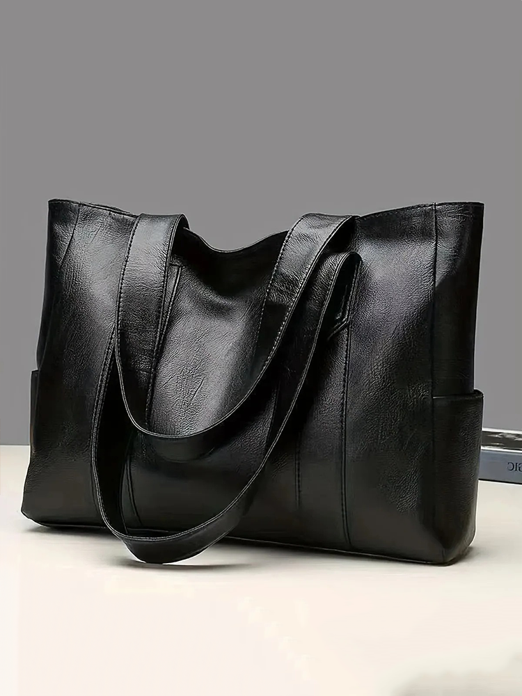 Vintage-Inspired Crossbody Handbag for Women – Structured PU Leather Shoulder Purse with Adjustable Strap, Classic Everyday Bag for Work