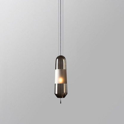 Glass Shade Hanging Light Fixture E14 Socket for Kitchen Island and Dining Room Overhead Lighting 5 Inch Wide 15 Inch Drop Adjustable Wire L