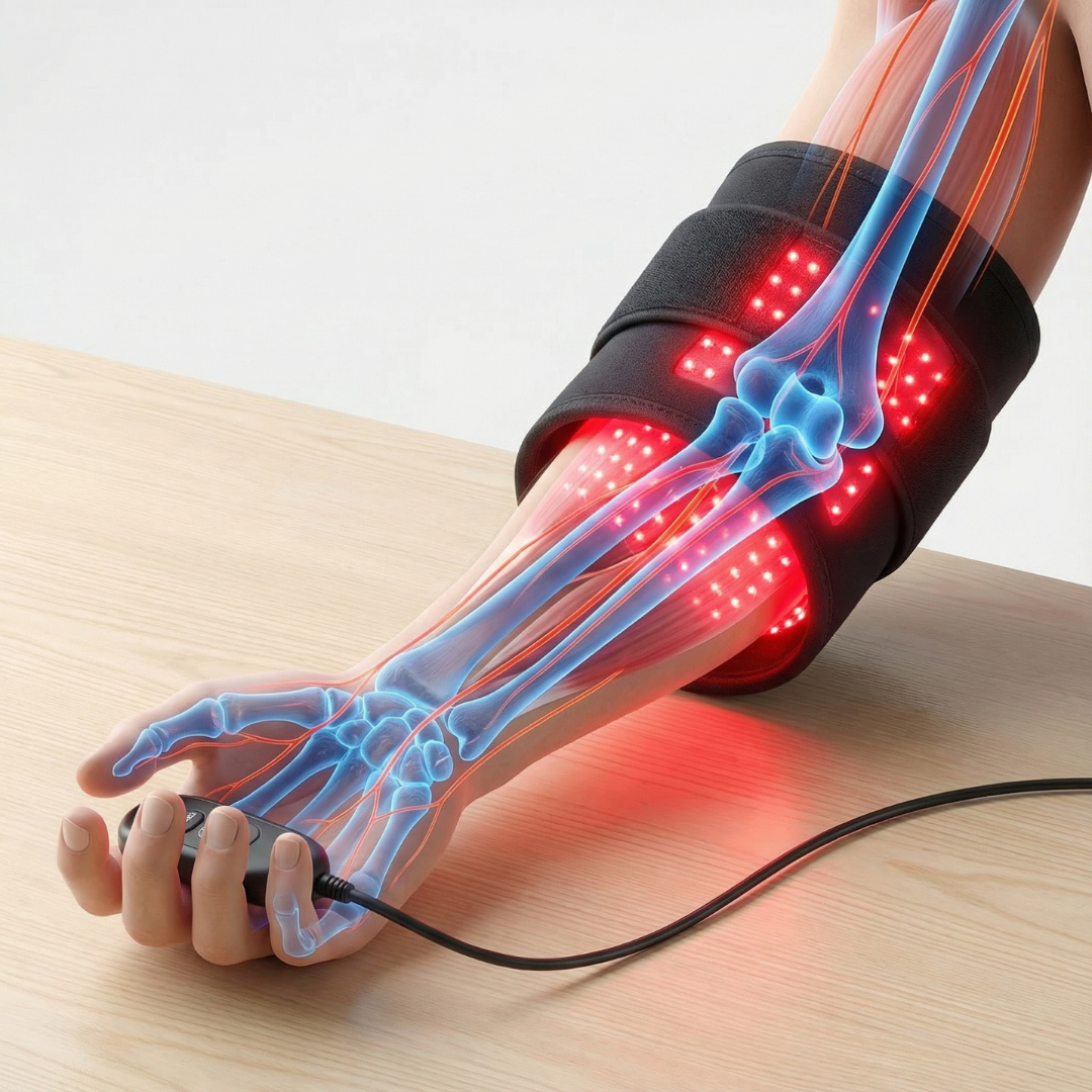 Elbow Wrap with Red Light Therapy, Red Light Therapy Device for Knee and Wrist, Infrared Elbow Support for Pain Relief