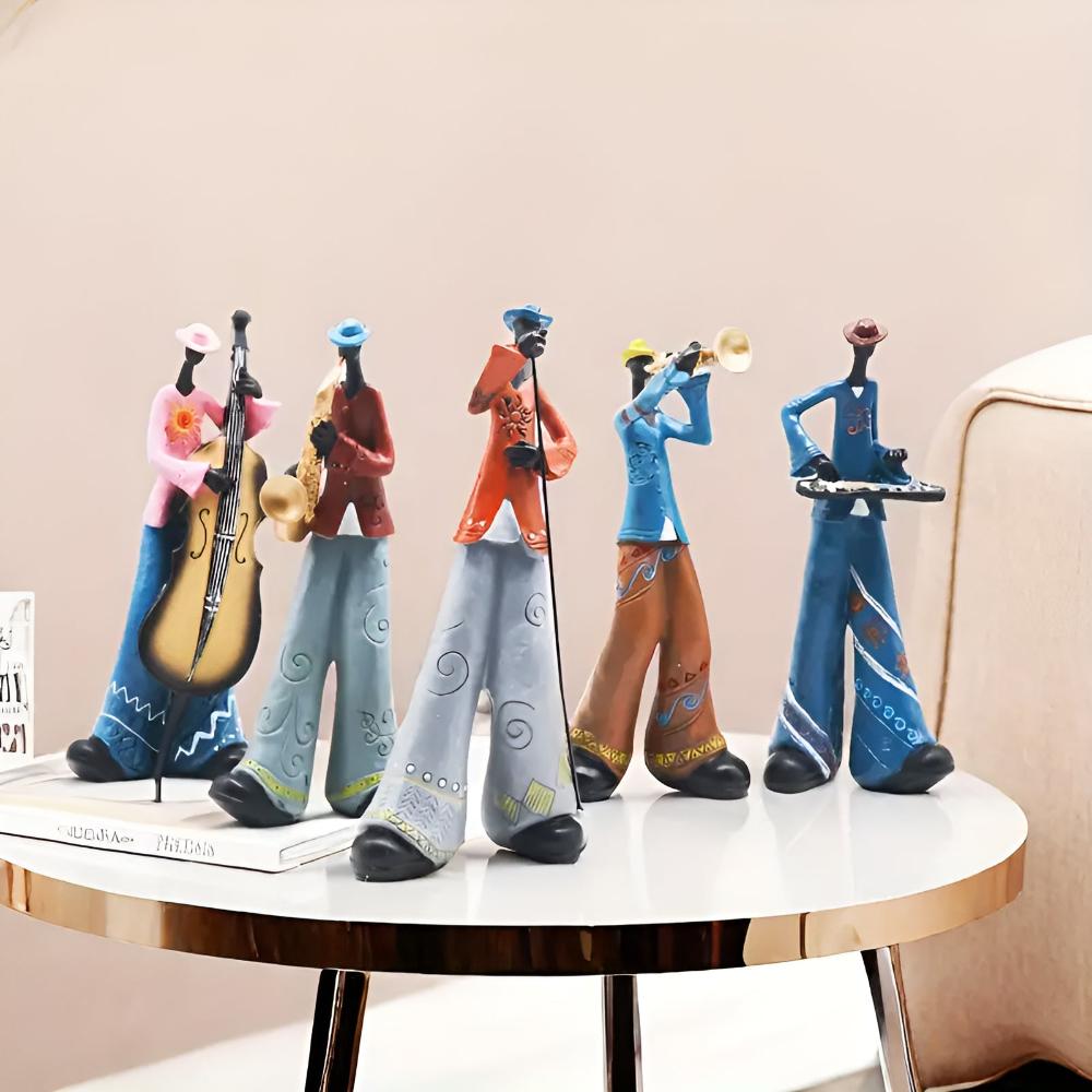 Jovial Figurine - Premium Resin, Abstract Music Design