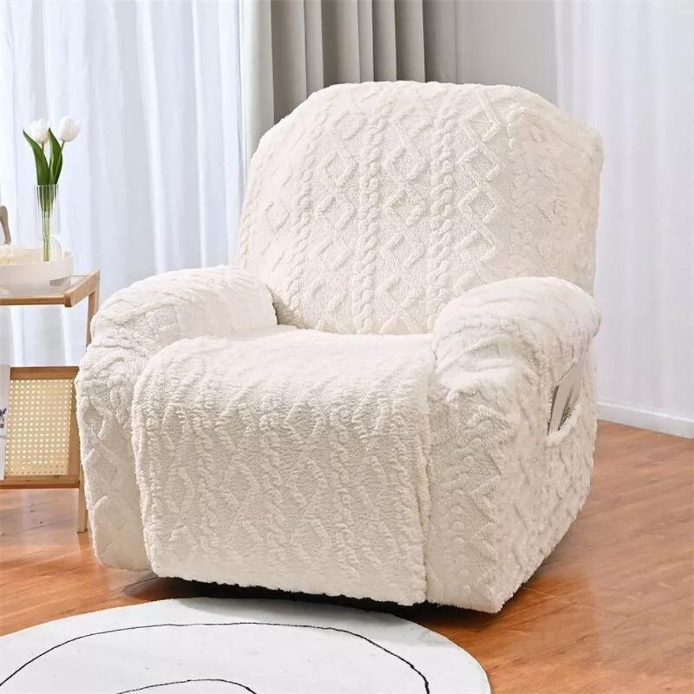 Jovian Recliner Cover - Jacquard Stretch, Modern Design Slipcover
