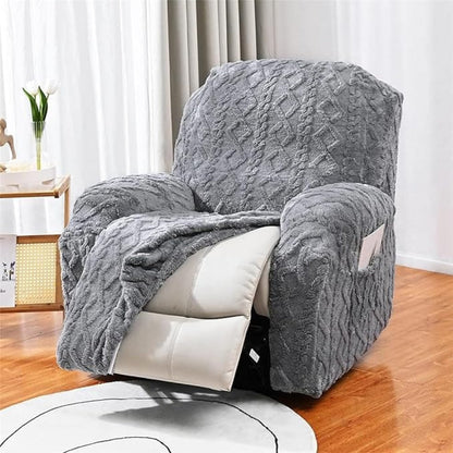 Jovian Recliner Cover - Jacquard Stretch, Modern Design Slipcover