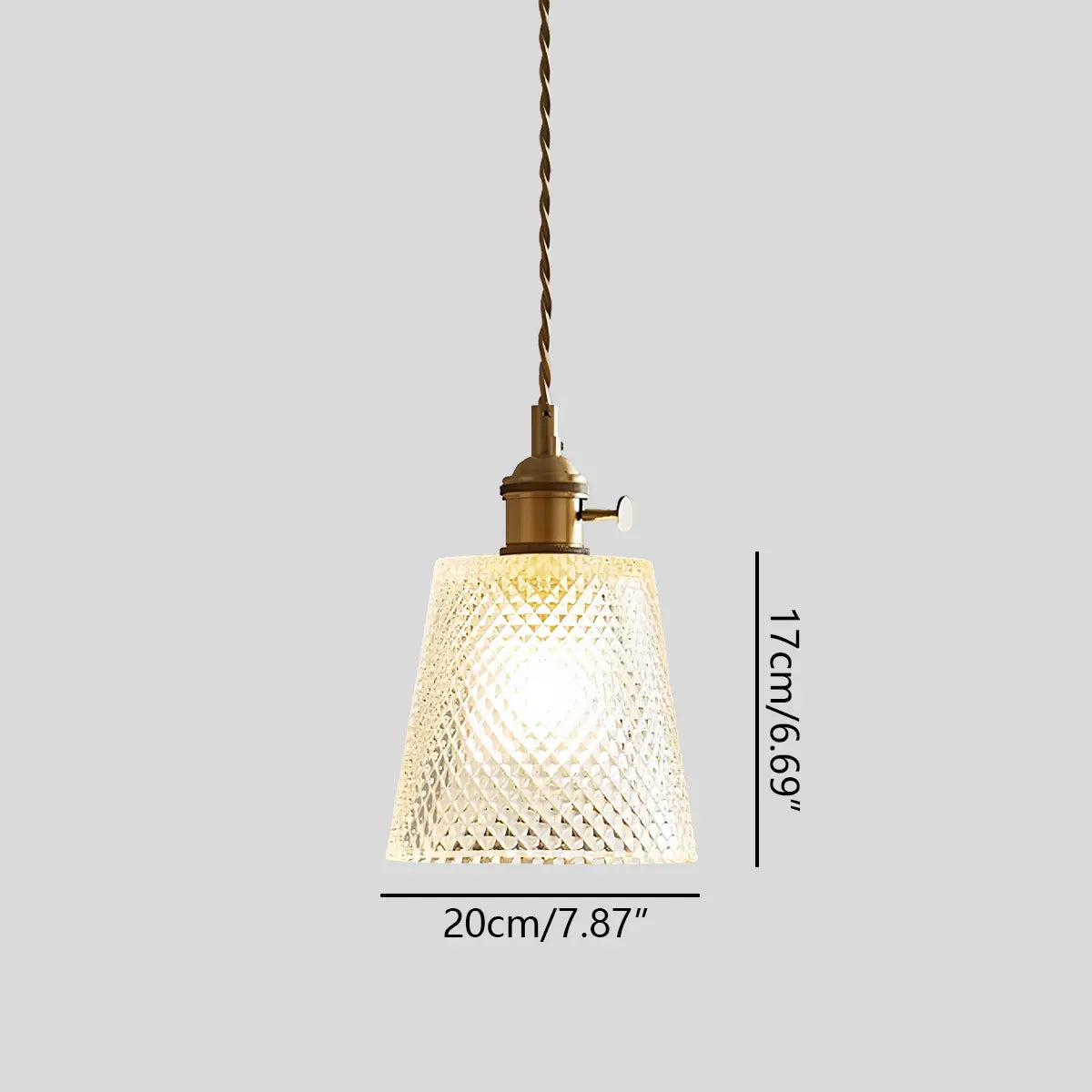 Adjustable Height Pendant Light with Clear Glass Shade Bronze Finish for Dining Table Kitchen Island Living Room Overhead Lighting