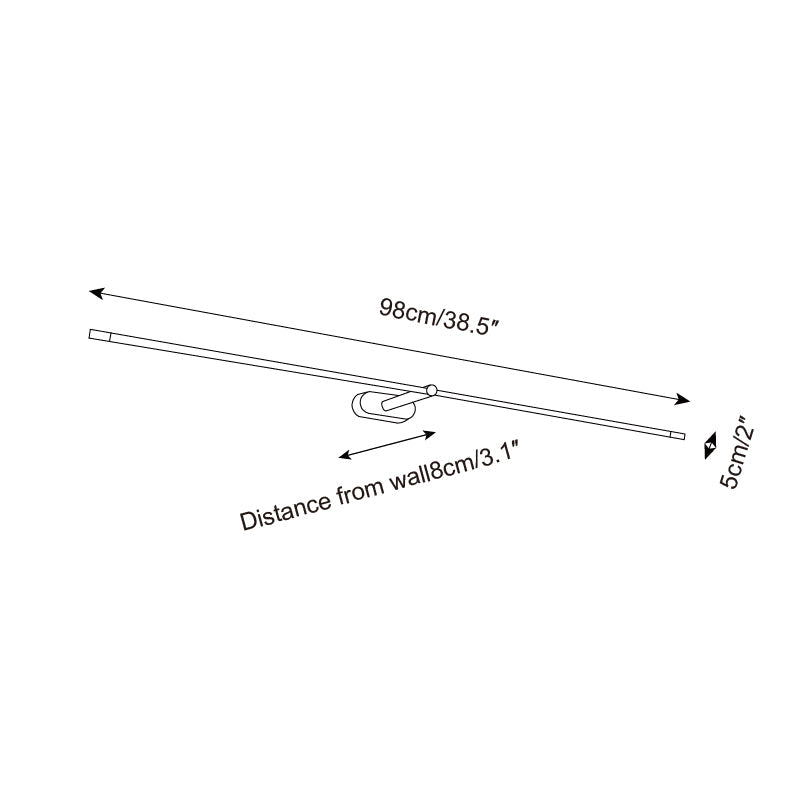 Rechargeable LED Picture Light 27 Inch Battery Operated Art Display Fixture Wireless Remote Dimmable Accent Sconce for Bedroom Hallway Galle