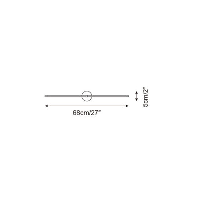 LED Linear Wall Light Fixture Slim Modern Double-Bar Design for Hallway Bedroom Bathroom Vanity Contemporary Indoor Accent Lighting