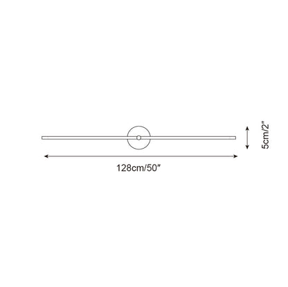 LED Linear Wall Light Fixture Slim Modern Double-Bar Design for Hallway Bedroom Bathroom Vanity Contemporary Indoor Accent Lighting