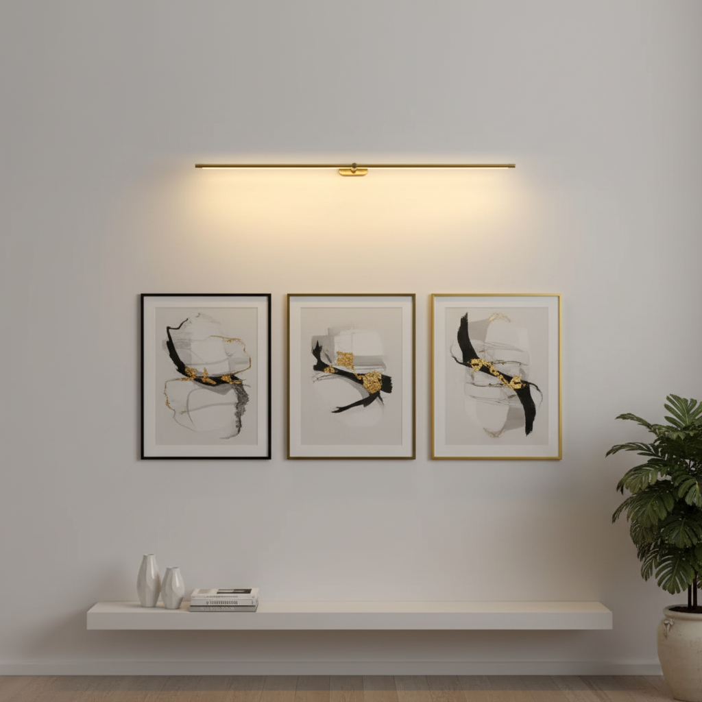 Rechargeable LED Picture Light 27 Inch Battery Operated Art Display Fixture Wireless Remote Dimmable Accent Sconce for Bedroom Hallway Galle
