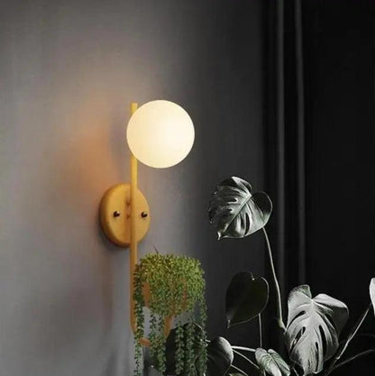 Wall Sconce with Built-In Planter Pot and LED Light for Bedroom, Living Room, or Hallway Decor | Modern Minimalist Design for Indoor Greener